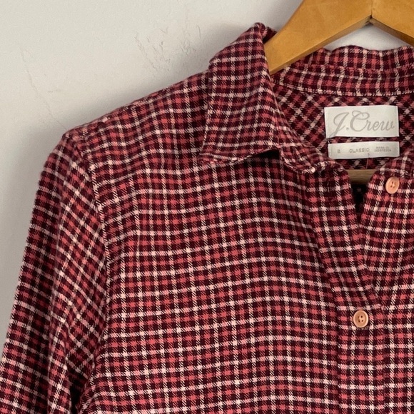 J Crew Womens Classic Fit Flannel Shirt Sz 2 Check Heritage Preppy Cabincore - Picture 4 of 11